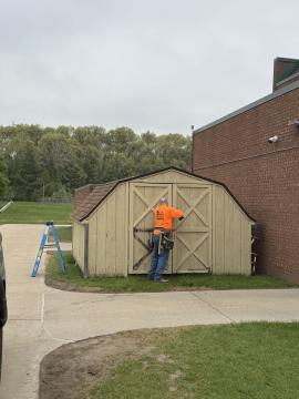 Storage Shed at Spencer Elementary 